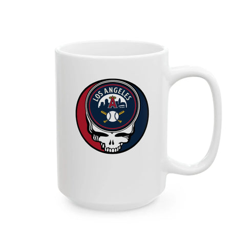 Grateful Dead - Los Angeles Angels Stealie Ceramic Mug - MLB - StealieShop