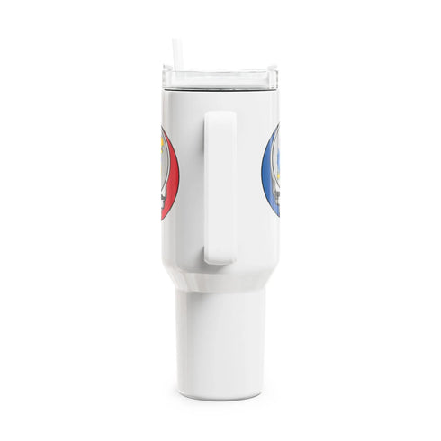 Grateful Dead - University of Kansas Stealie "Fat Man" Tumbler, Double Insulated 40oz Travel Mug - StealieShop