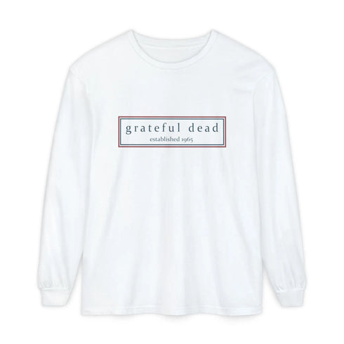 Grateful Dead - Grateful Dead Dancing Bear Two-Sided Vineyard Collection Garment-Dyed Long Sleeve T-Shirt - StealieShop