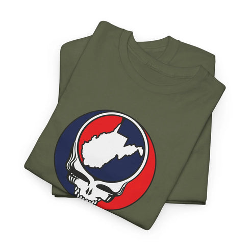 West Virginia Map Stealie Grateful Dead T-Shirt