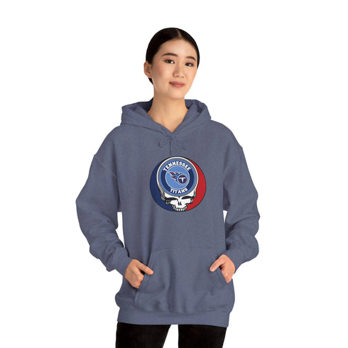 Tennessee Titans Grateful Dead Hooded Sweatshirt - NFL Fan Apparel - StealieShop