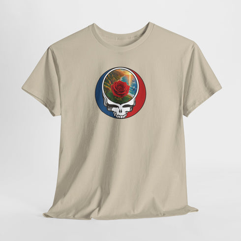 Custom Rose Stealie Unisex Grateful Dead T-Shirt (70)