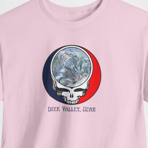 Deer Valley Trail Map Stealie Grateful Dead T-Shirt