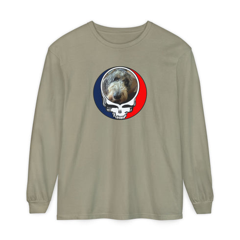 Custom Dog Garment-Dyed Long Sleeve T-Shirt (153)