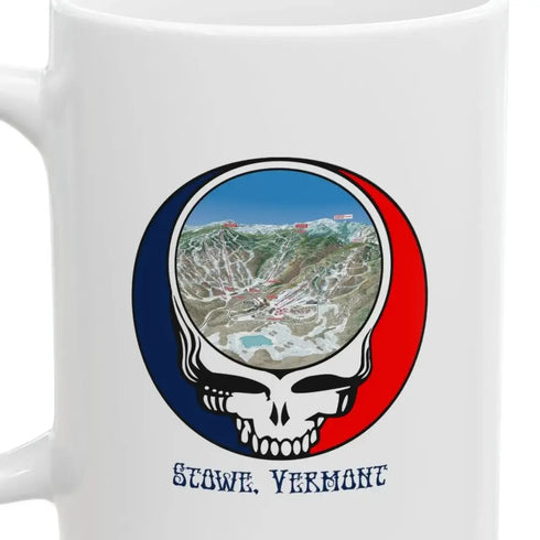 Stowe Trail Map Stealie Grateful Dead Ceramic Mug