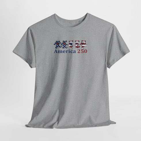 America 250 Dancing Bears Unisex Grateful Dead T-Shirt