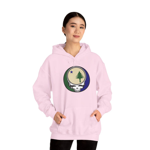 Grateful Dead - Maine Unofficial State Flag Stealie Unisex Heavy Blend Hoodie - StealieShop