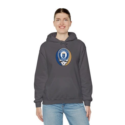 Kansas City Royals Grateful Dead Unisex Heavy Blend Hoodie - Hooded Sweatshirt - StealieShop