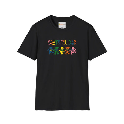Grateful Dead - Grateful Dad Colors Dancing Bears Grateful Dead T-Shirt - StealieShop
