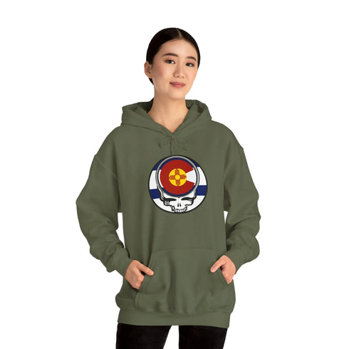 Grateful Dead - Colorado x New Mexico Flag Grateful Dead Unisex Heavy Blend Hoodie - StealieShop