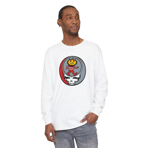 Grateful Dead - Ohio State Dancing Buckeye Vineyard Collection Unisex Garment-dyed Long Sleeve - StealieShop