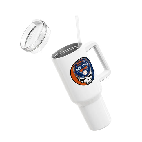 Grateful Dead - New York Mets "Fat Man" Tumbler, Double Insulated 40oz Travel Mug - StealieShop