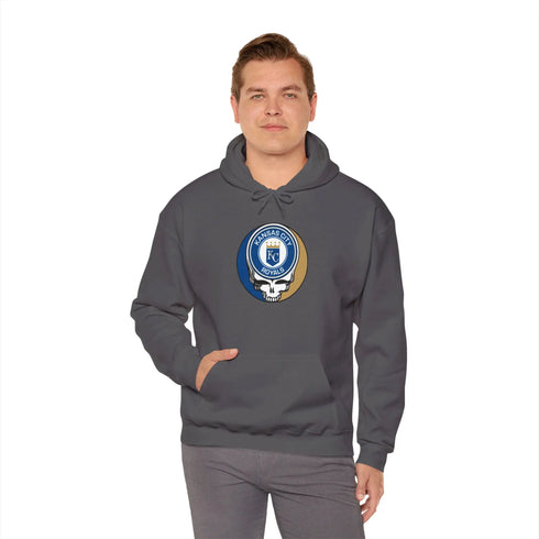 Kansas City Royals Grateful Dead Unisex Heavy Blend Hoodie - Hooded Sweatshirt - StealieShop