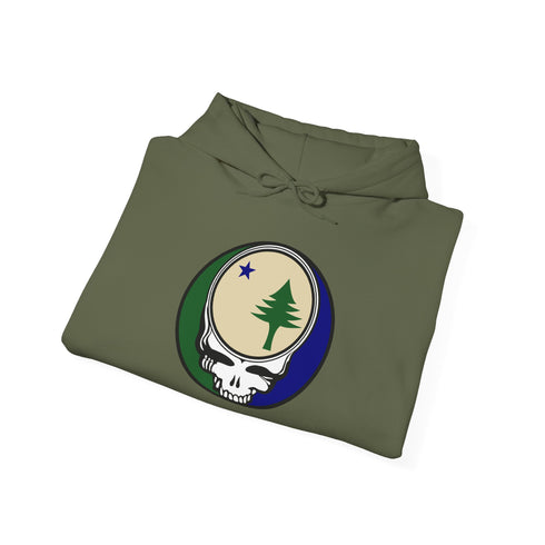 Maine Unofficial State Flag Stealie Unisex Heavy Blend Hoodie