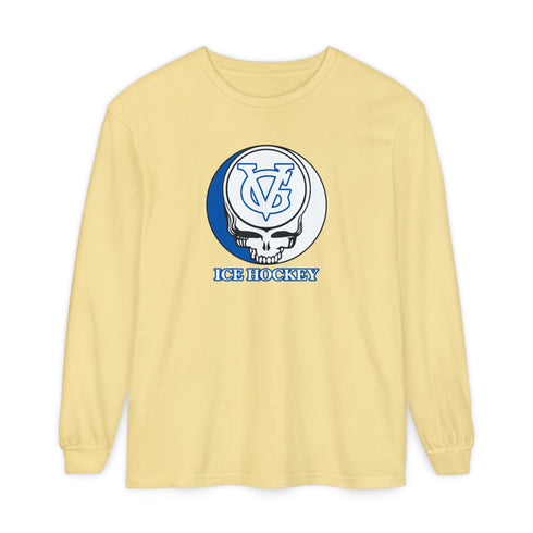 Custom Hockey Garment-Dyed Long Sleeve T-Shirt (69)