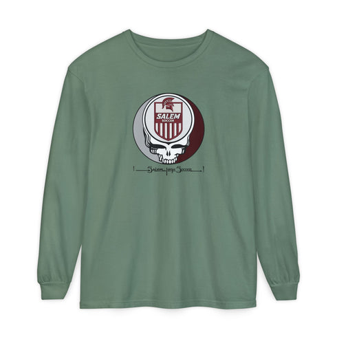 Custom Salem Soccer Garment-Dyed Long Sleeve T-Shirt