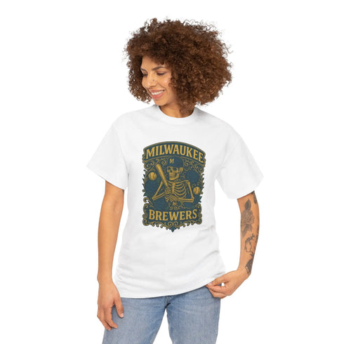 Grateful Dead - Milwaukee Brewers Retro Poster Art T-shirt - StealieShop