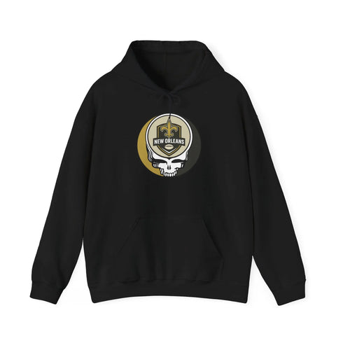 Grateful Dead - New Orleans Saints Stealie Grateful Dead Hooded Sweatshirt - NFL - StealieShop