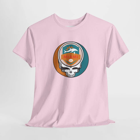 Grateful Dead - Miami Football Steal Your Face T-Shirt - Dolphins / NFL - StealieShop