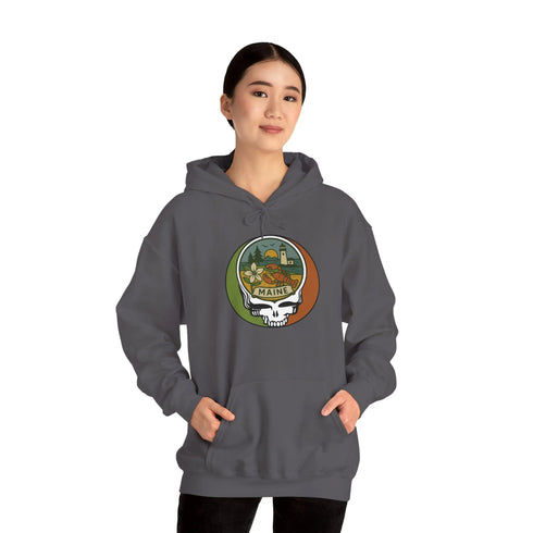 Grateful Dead - Maine State Stealie Unisex Heavy Blend Hoodie - StealieShop