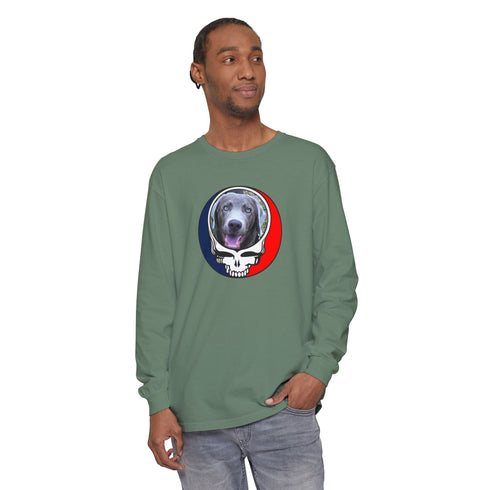 Custom Dog Garment-Dyed Long Sleeve T-Shirt (99)