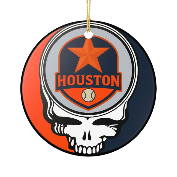 Grateful Dead - Houston Baseball Baseball Stealie Christmas Ornament - StealieShop