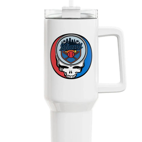 Grateful Dead - Miami Baseball "Fat Man" Tumbler, Double Insulated 40oz Travel Mug - StealieShop