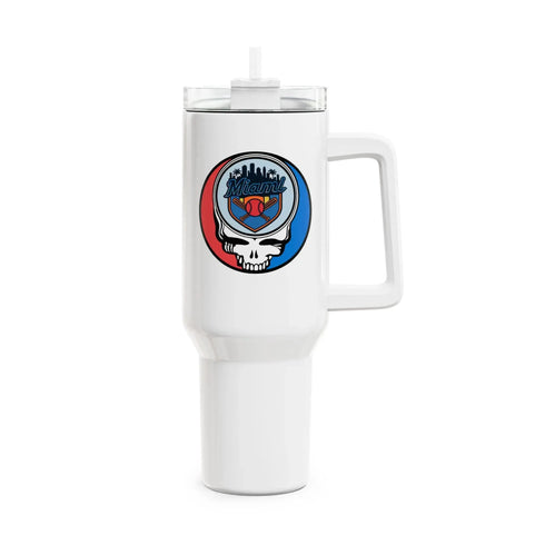 Grateful Dead - Miami Marlins "Fat Man" Tumbler, Double Insulated 40oz Travel Mug - StealieShop