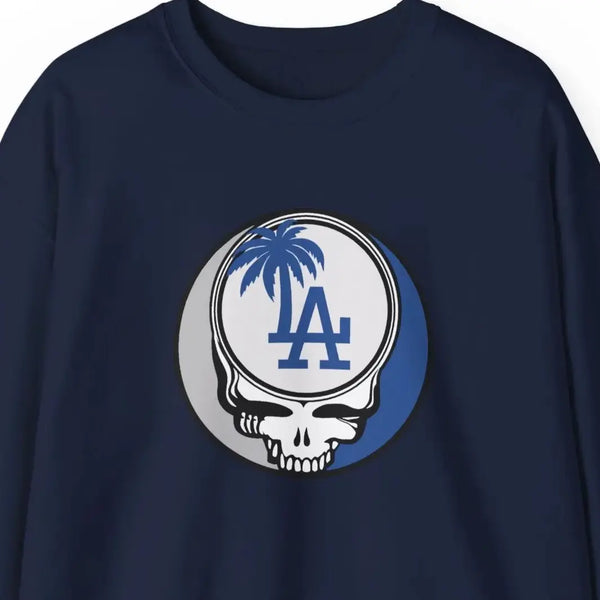 Grateful Dead - Los Angeles Dodgers Grateful Dead Stealie Crewneck Sweatshirt - MLB - StealieShop