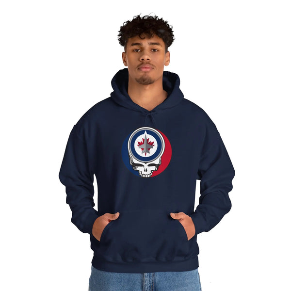 Winnepeg Jets Grateful Dead Unisex Heavy Blend Hoodie StealieShop