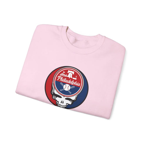 Grateful Dead - Philadelphia Phillies Grateful Dead Stealie Crewneck Sweatshirt - MLB - StealieShop