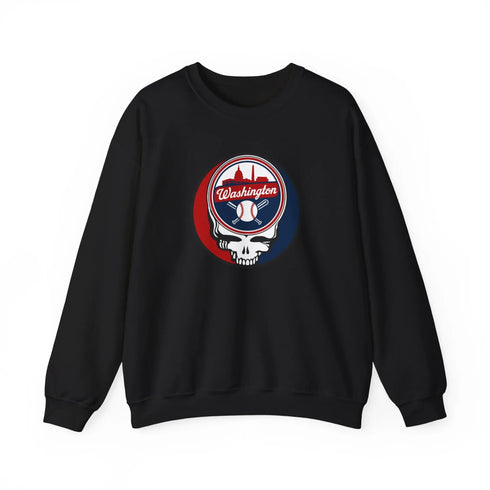 Grateful Dead - Washington Nationals Grateful Dead Stealie Crewneck Sweatshirt - MLB - StealieShop
