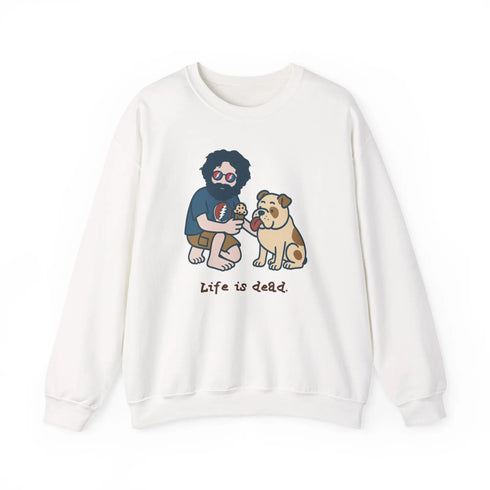 Grateful Dead - Jerry and Frank Are Sharin' | Life is dead. Crewneck Sweatshirt - StealieShop