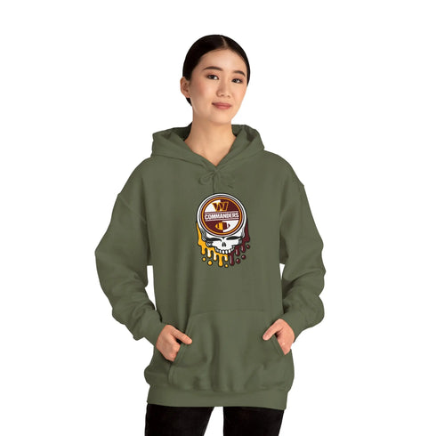 Washington Commanders Grateful Dead Hooded Sweatshirt StealieShop