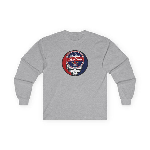 Grateful Dead - St. Louis Baseball Classic Stealie Long Sleeve Tee - MLB - StealieShop
