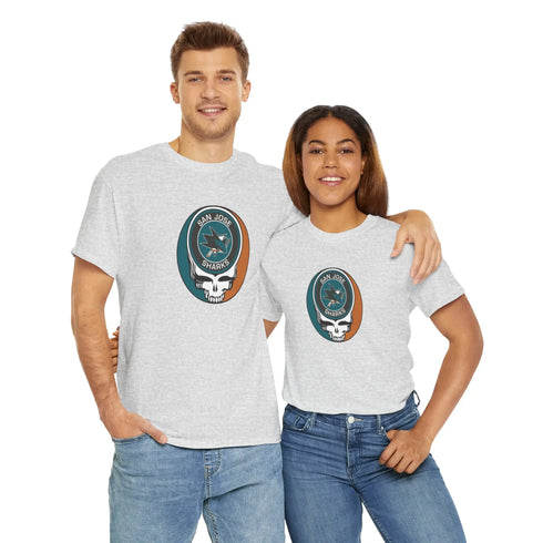 San Jose Sharks Grateful Dead Steal Your Face T-Shirt - NHL - StealieShop
