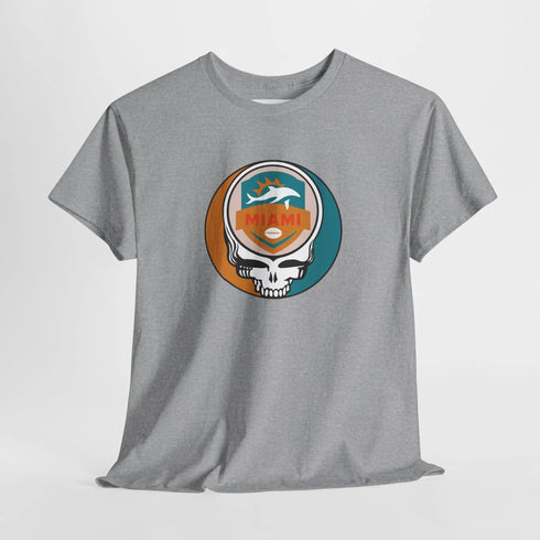 Grateful Dead - Miami Football Steal Your Face T-Shirt - Dolphins / NFL - StealieShop