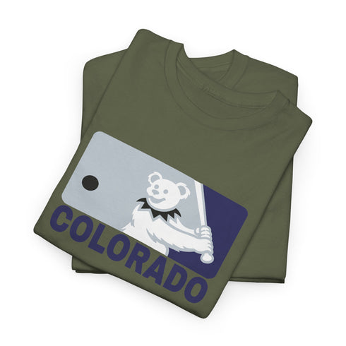 Colorado Rockies Dancing Bear MLB Logo Unisex Grateful Dead T-Shirt