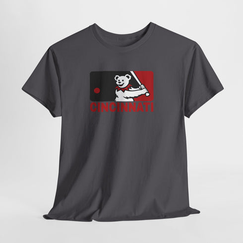Cincinnati Reds Dancing Bear MLB Logo Unisex Grateful Dead T-Shirt