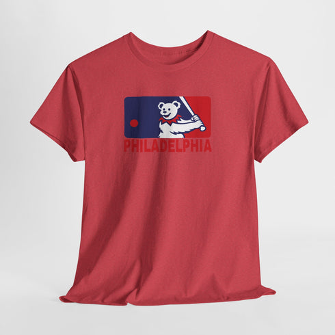 Philadelphia Phillies Dancing Bear MLB Logo Unisex Grateful Dead T-Shirt