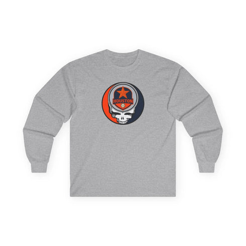 Grateful Dead - Houston Astros Classic Stealie Long Sleeve Tee - MLB - StealieShop