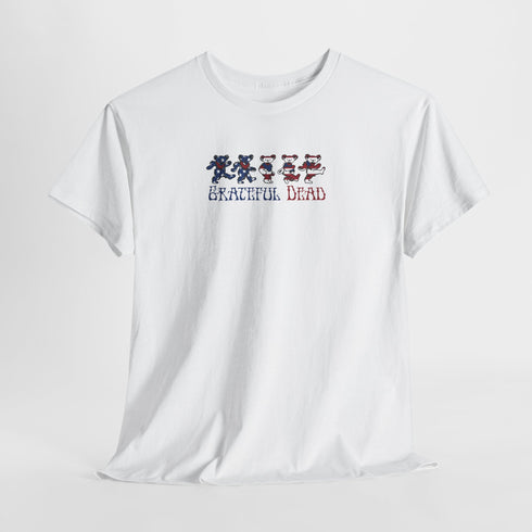 American Flag Dancing Bears Unisex Grateful Dead T-Shirt