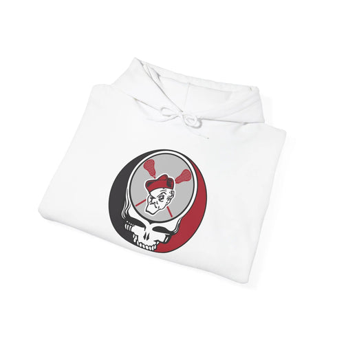 Grateful Dead - Ohio Wesleyan Lacrosse Stealie Two-Sided Unisex Heavy Blend Hoodie - StealieShop