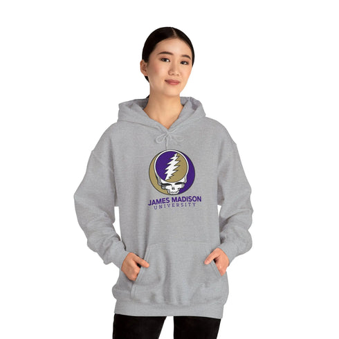 James Madison University Grateful Dead Hoodie - Hooded Sweatshirt - JMU StealieShop