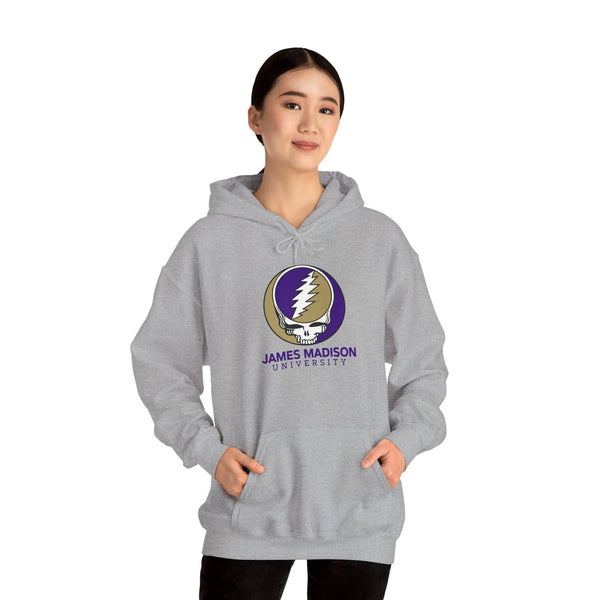 James Madison University Grateful Dead Hoodie - Hooded Sweatshirt - JMU StealieShop