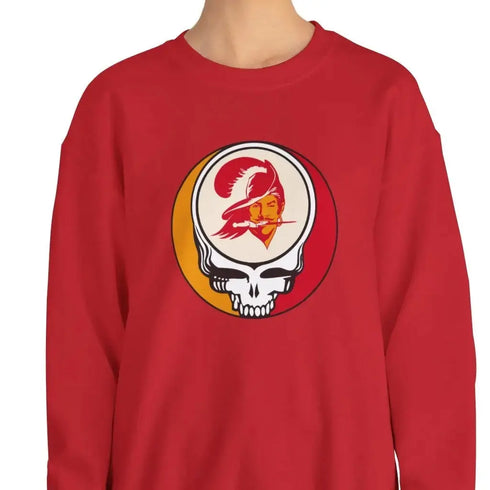 Grateful Dead - Tampa Bay Bucaneers Grateful Dead Stealie Crewneck Sweatshirt - StealieShop