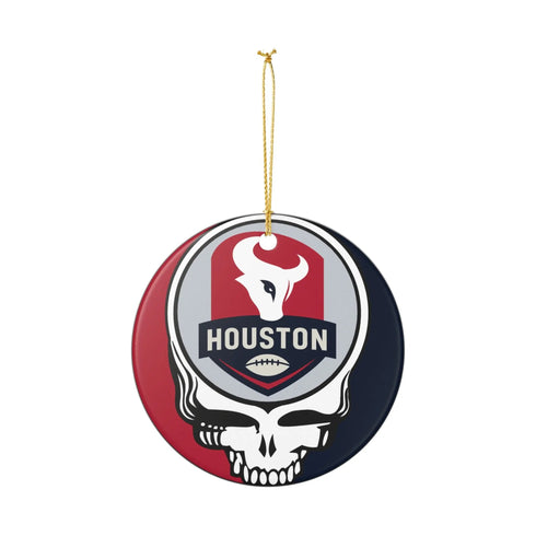 Houston Football Stealie Christmas Ornament - StealieShop