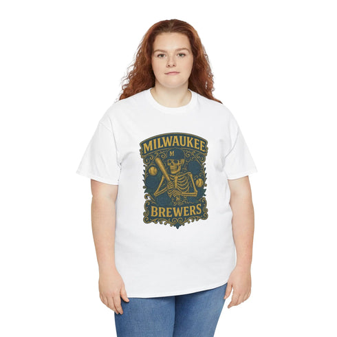 Grateful Dead - Milwaukee Brewers Retro Poster Art T-shirt - StealieShop