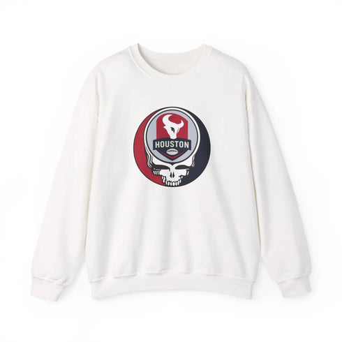 Grateful Dead - Houston Texans Grateful Dead Stealie Crewneck Sweatshirt - NFL - StealieShop