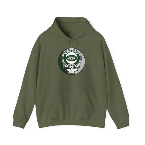 New York Jets Original Stealie Grateful Dead Hooded Sweatshirt - NFL